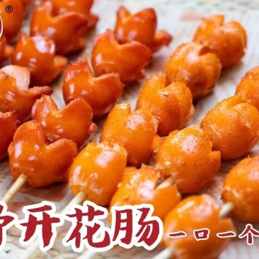 大红德邻纯脆骨麦穗肠串脆骨开花肠油炸烧烤半成品食材