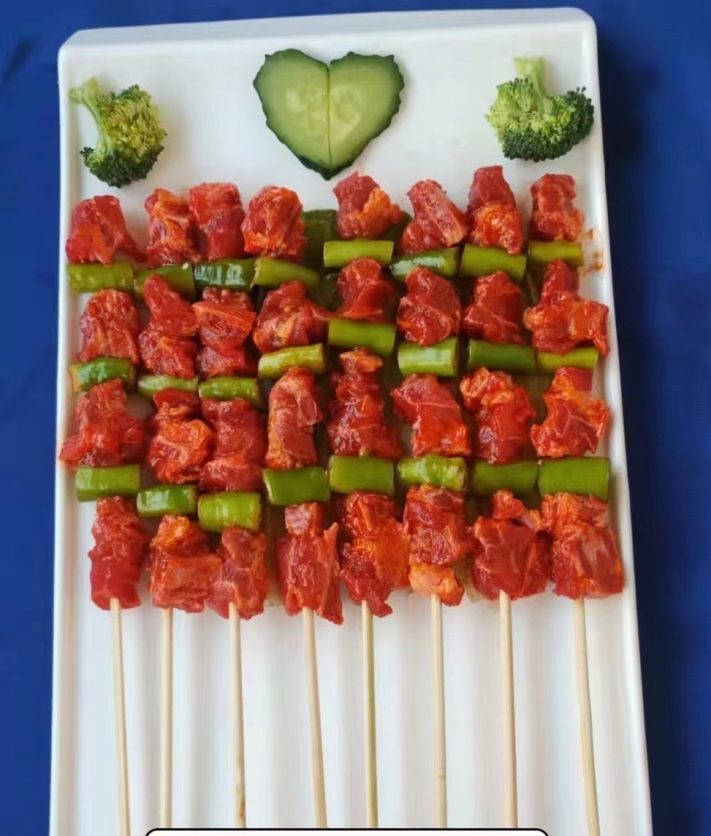 青椒芝麻肉串芝香肉串商用调理腌制牛