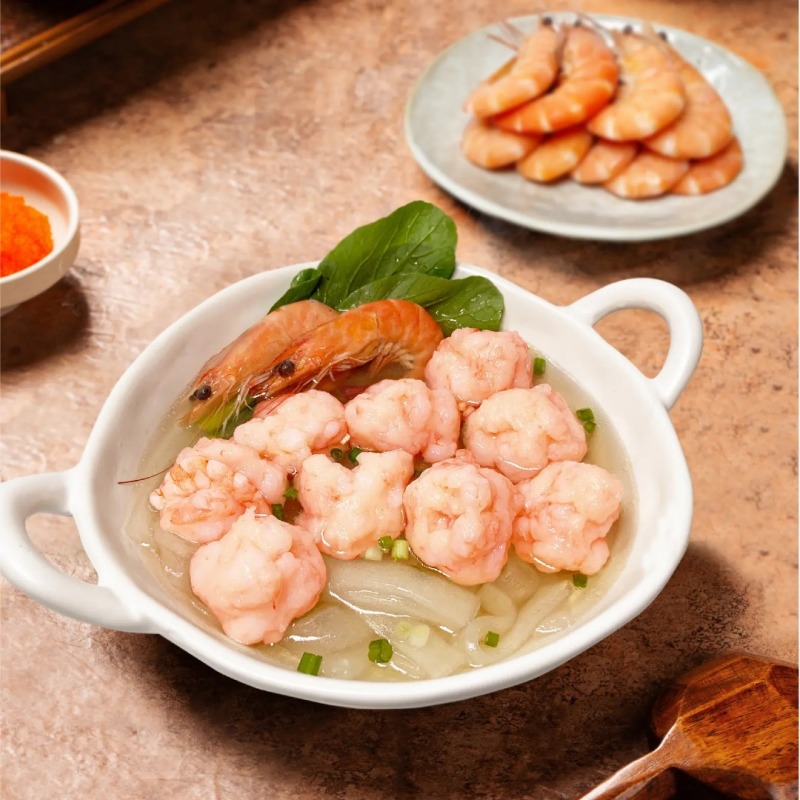 海霸王虾滑新鲜大颗粒虾饼丸虾球虾仁儿童早餐火锅麻辣烫食材