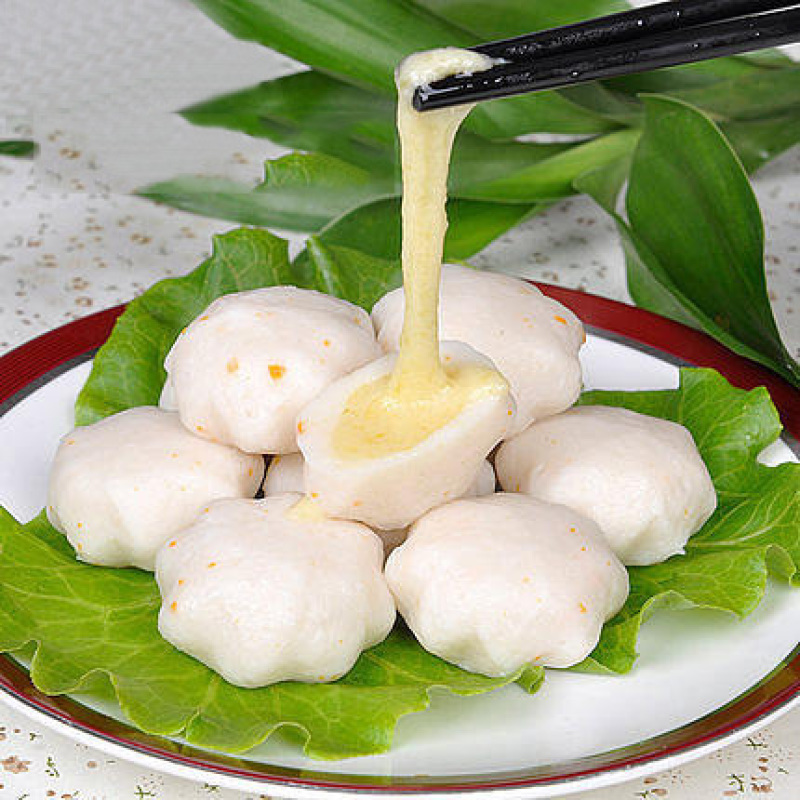 包心芝士丸流心爆浆鱼丸速冻鳕鱼芝士包关东煮火锅食材芝心丸