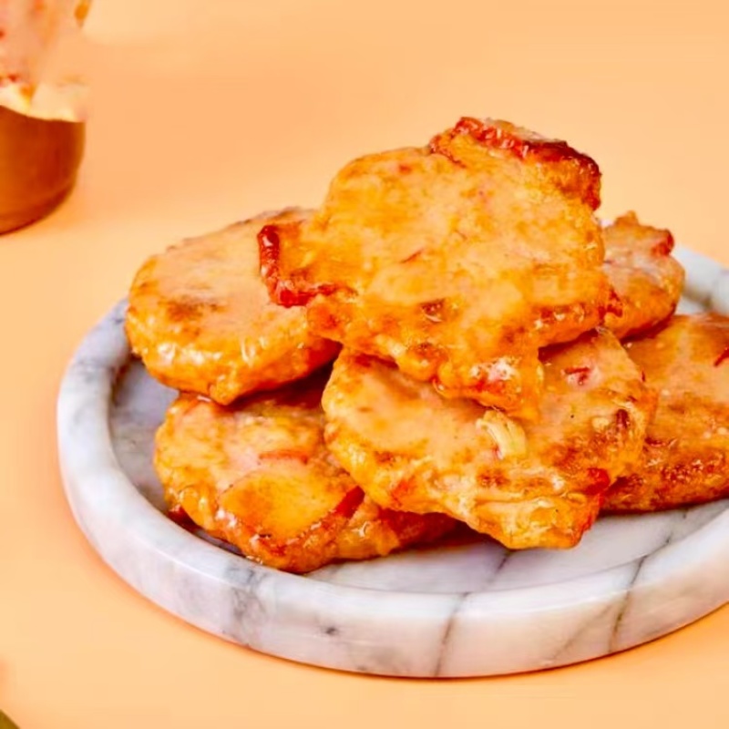 华人渔夫樱花虾饼果蔬鲜虾饼儿童早餐半成品低脂虾排***空