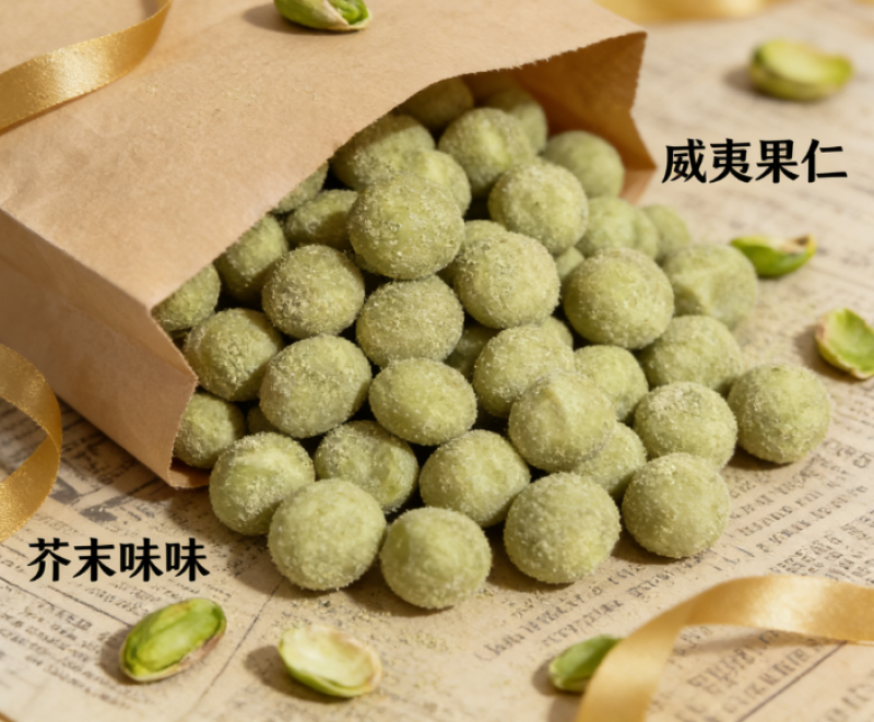 芥末味夏威夷果仁无壳干果休闲零食去壳电商高货