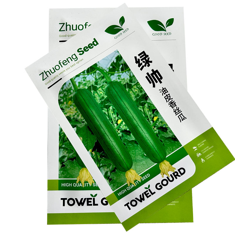 绿帅油皮香丝瓜种子短棒绿油亮丝瓜耐热耐寒肉厚味浓