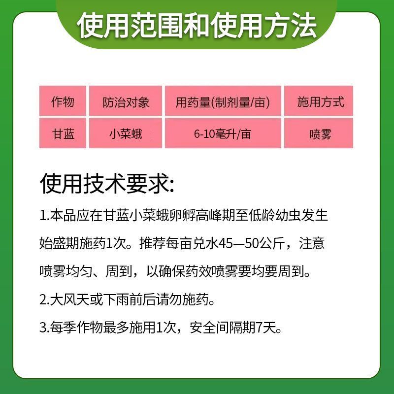 20%氯虫苯甲酰胺茚虫威甘蓝小菜蛾钻心虫青虫杀虫剂农用