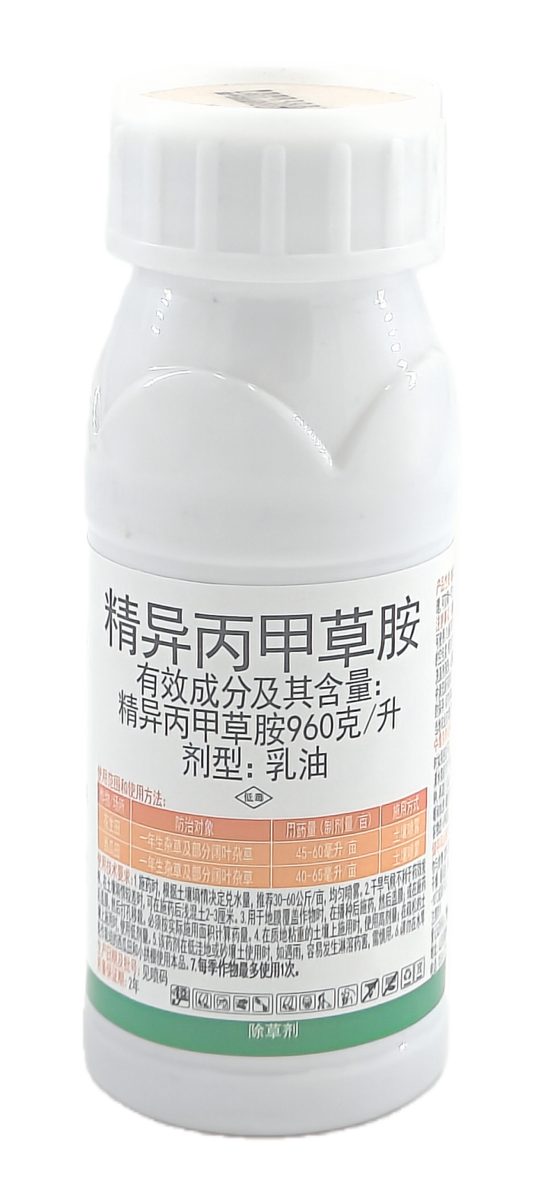 德州绿霸铭月刀960克/升精异丙甲草胺乳油100克
