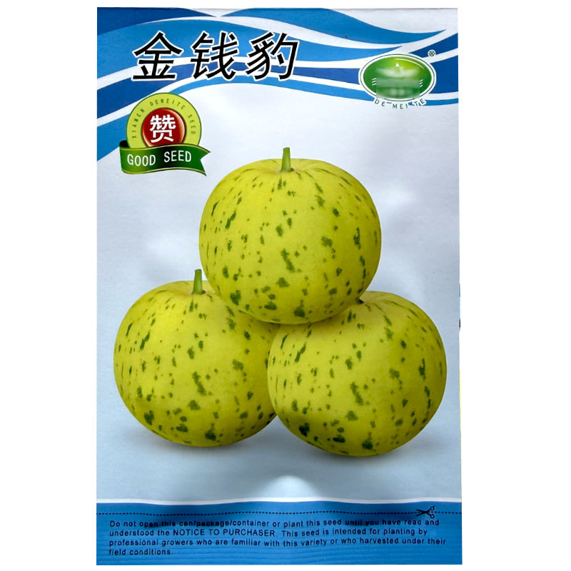 花皮薄皮金钱豹甜瓜种子脆甜绿肉早熟花甜瓜种子大田田基地