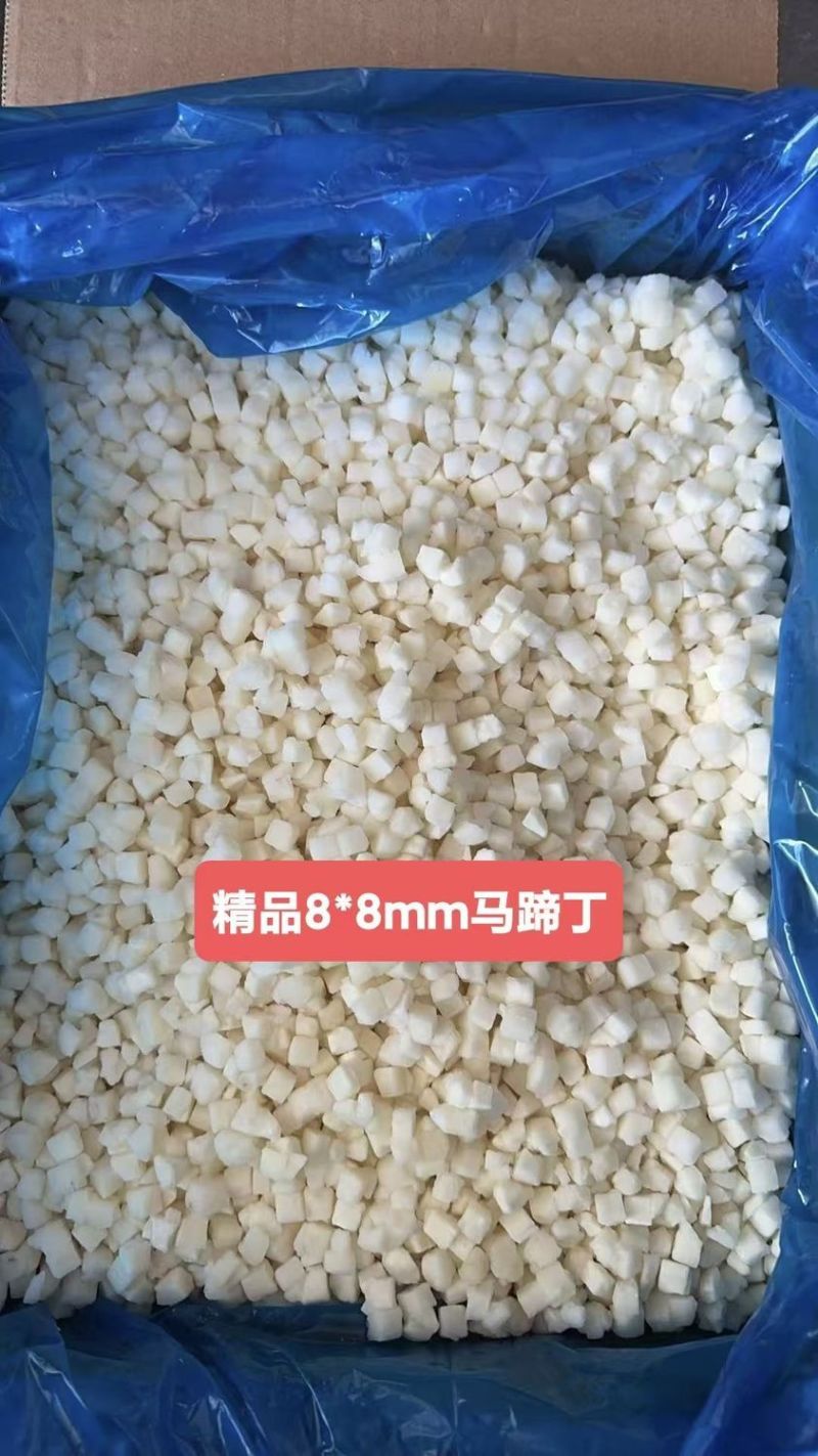 冷冻马蹄丁荸荠丁6*6mm包饺子馄饨糖水奶茶店去皮8mm