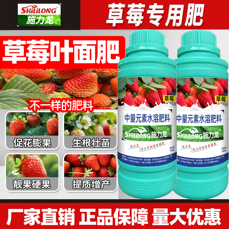 施力龙草莓专用叶面肥膨大增产草莓拉长素果实膨大增甜