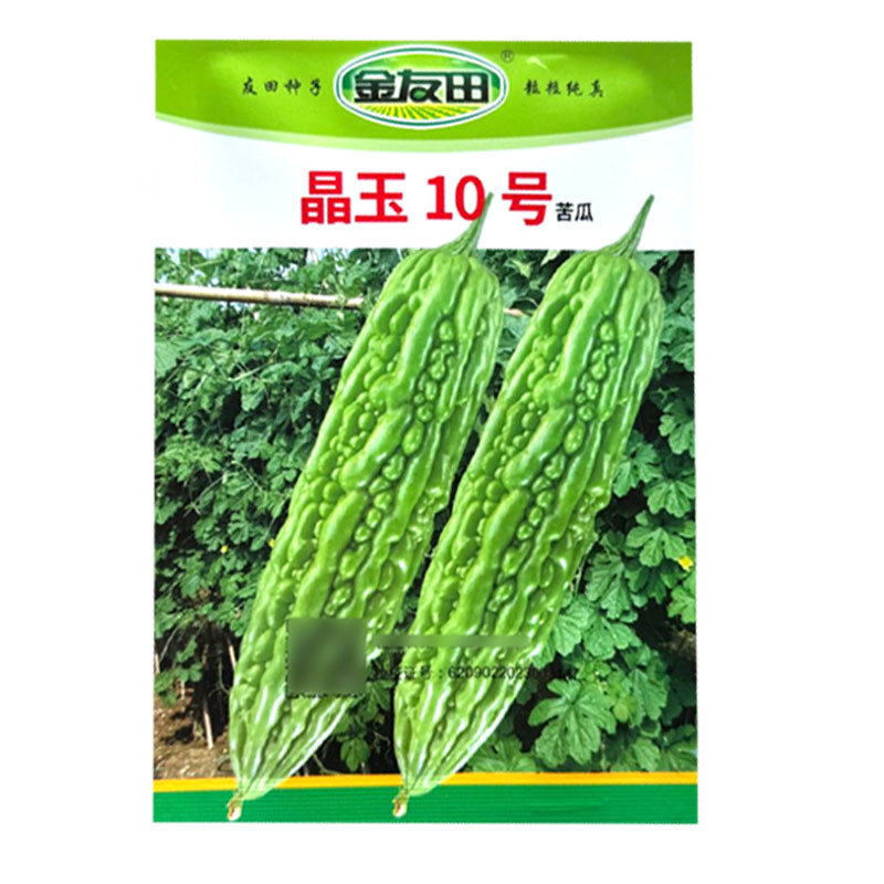 晶玉10号苦瓜种子早熟珍珠瘤肉质脆嫩厚实连续座果性好基地