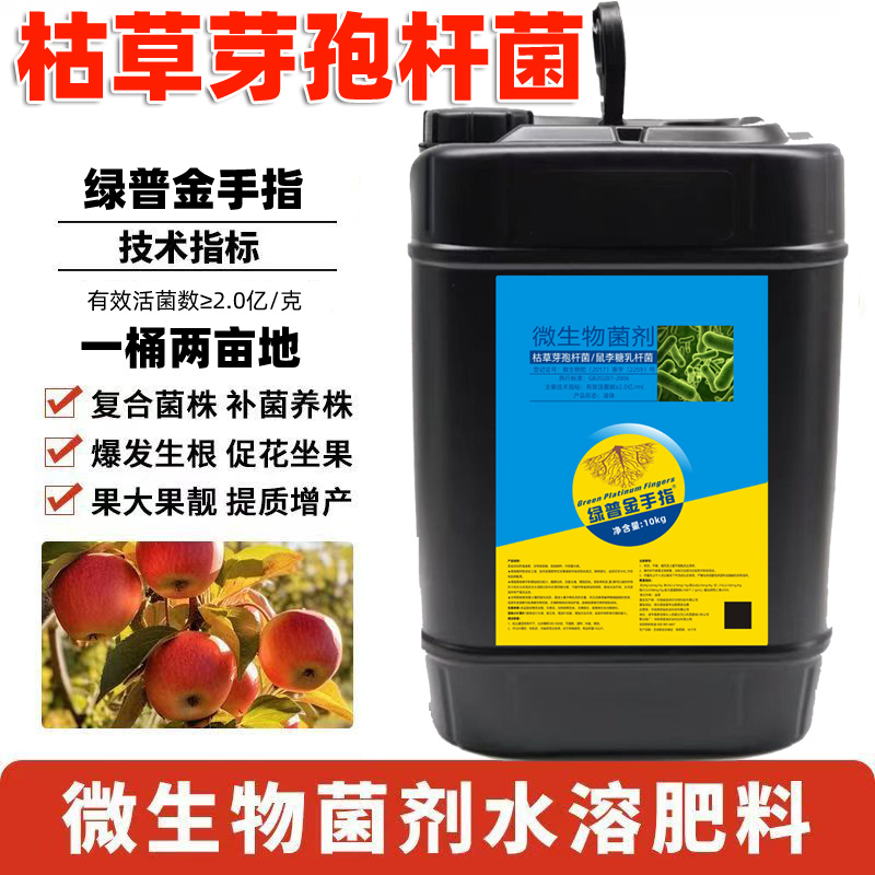 枯草芽孢杆菌桶装水溶肥料冲施肥微生物菌剂正牌蔬菜果树生
