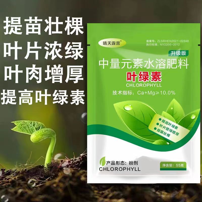 叶绿素氨基酸叶面肥盆栽花卉园艺瓜果蔬菜提苗壮棵叶片增绿水