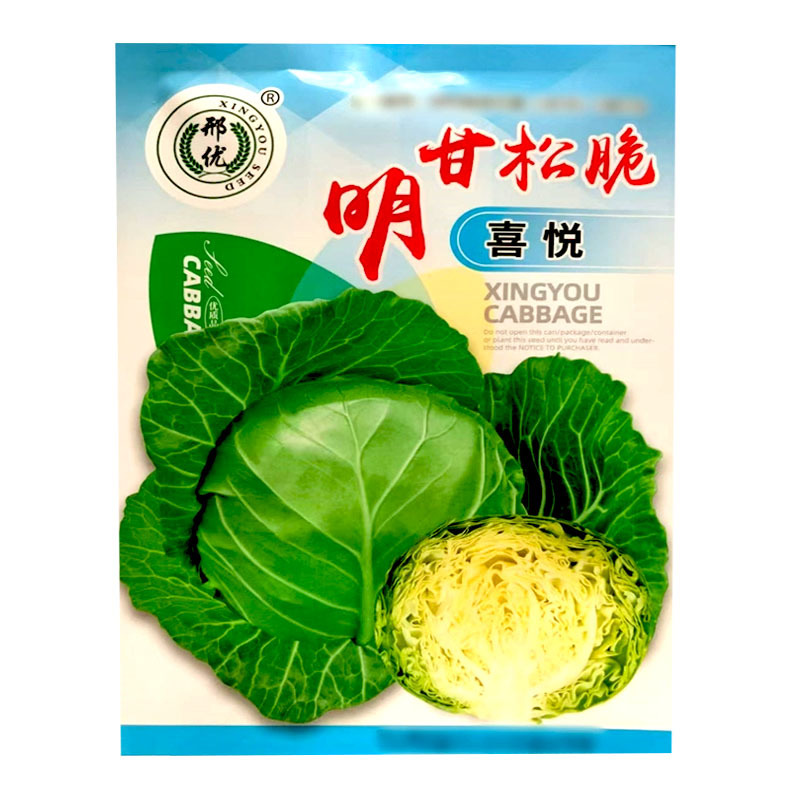 明甘松脆喜悦甘蓝种子卷心菜早熟口感型黄芯松软球翠绿色大田