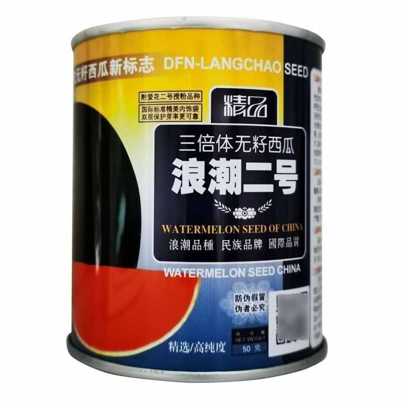 浪潮二号三倍体无籽西瓜种子特大果黑皮红瓤西瓜种子