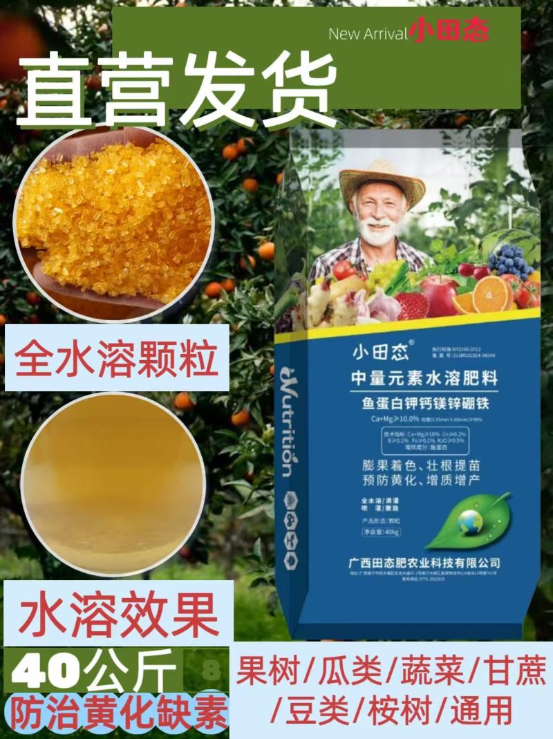 中量元素水溶肥（鱼蛋白钾钙镁锌硼铁）