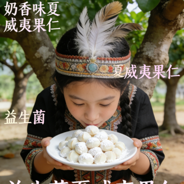 奶香味益生菌夏威夷果仁灌装孕妇坚果干果仁零食年货