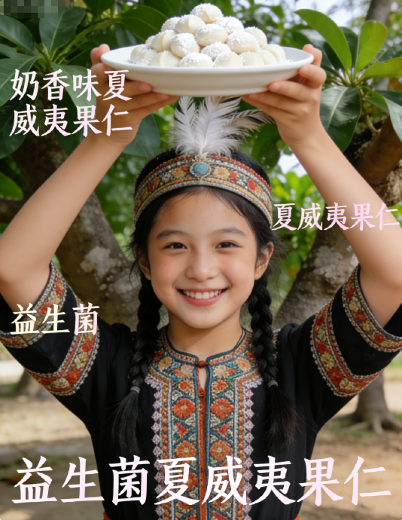 奶香味益生菌夏威夷果仁灌装孕妇坚果干果仁零食年货