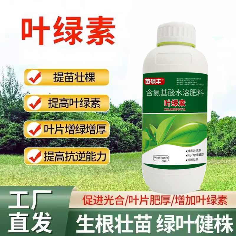 苗硕丰叶绿素叶面肥氨基酸肥料喷施营养液叶绿素中量元素水溶