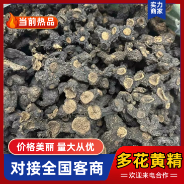 多花黄精，中大个九蒸九晒黄精，姜型黄精干九制黄精