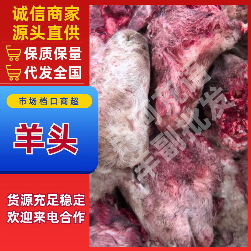 小山羊头，糕羊头，新鲜的，干净，质量不错