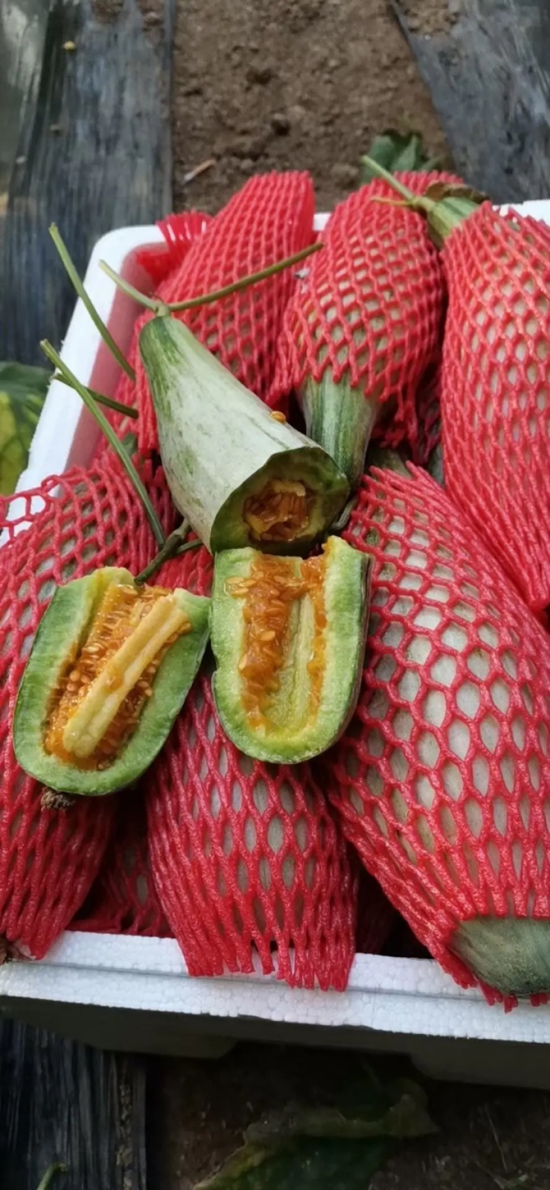 羊角蜜甜瓜寿光直发品质保证脆甜好吃供货量大进店要货