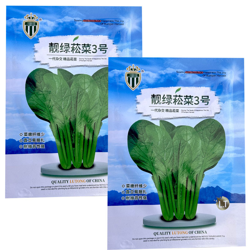 靓绿菘菜3号小白菜种子小松菜籽耐热耐寒直立易捆扎