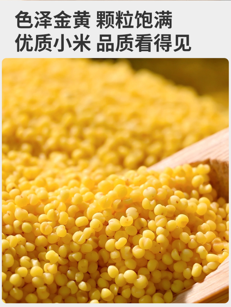 有机小米黄小米小黄米东北小米罐装新米粗粮五谷杂粮批发代发