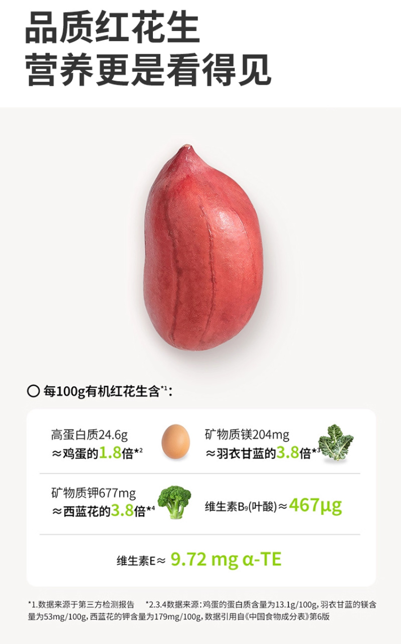 有机花生东北花生米红皮花生五谷杂粮粗粮山姆胖东来批发代发