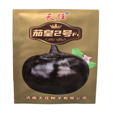 茄皇2号茄子种子中早熟果大高产圆茄种子5克杂交紫黑
