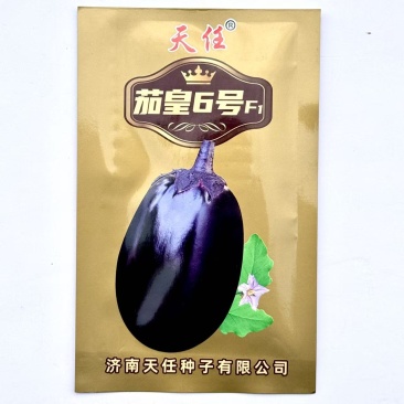 茄皇6号茄种子中熟杂交长灯泡型茄子种子圆形茄子种子