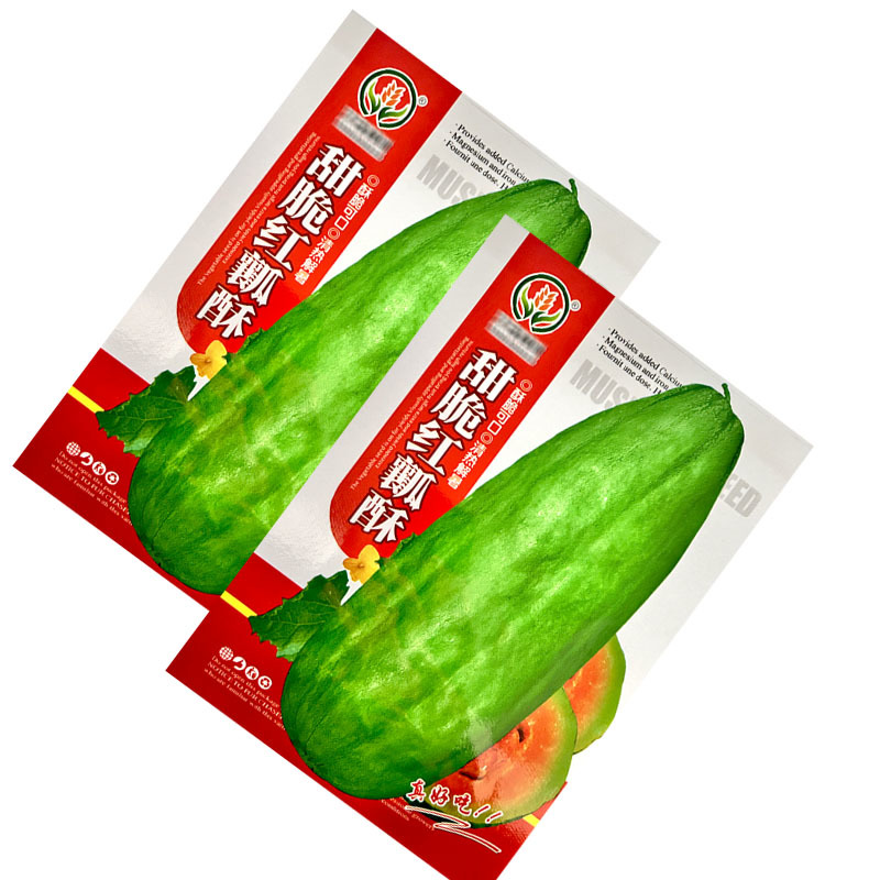 甜脆红瓤酥甜瓜种子脆甜可口早熟耐热丰产青皮红瓤