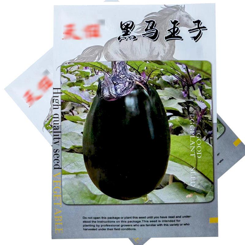 黑马王子茄子种子紫罐茄黑色黑亮中早熟抗病春秋栽培