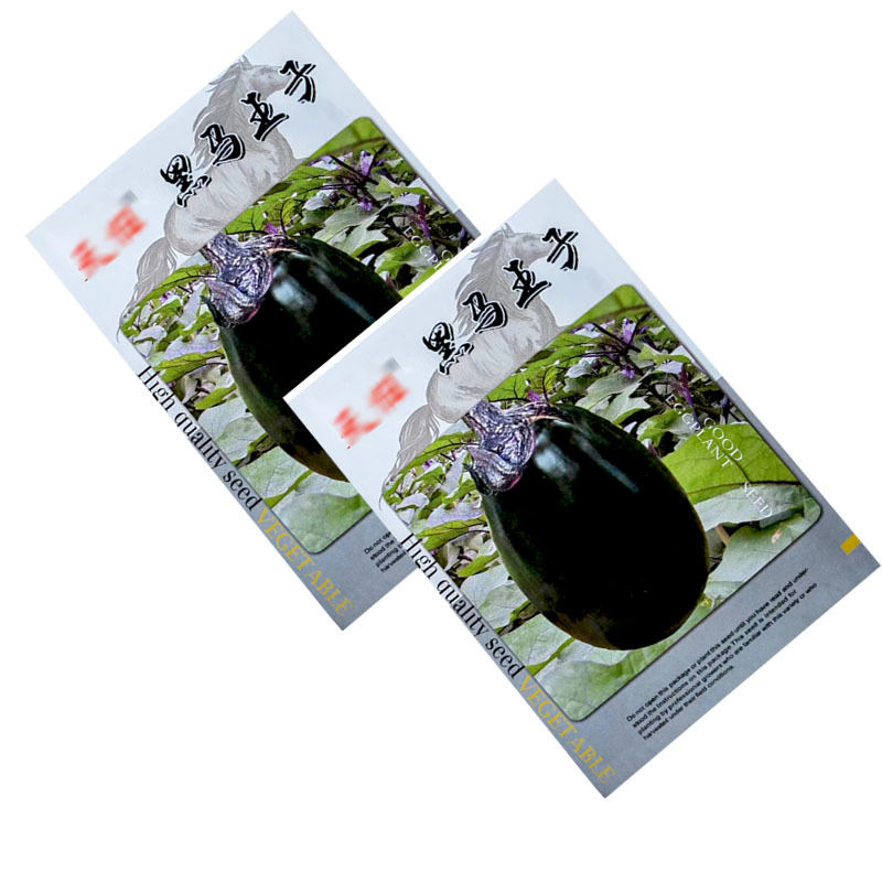 黑马王子茄子种子紫罐茄黑色黑亮中早熟抗病春秋栽培