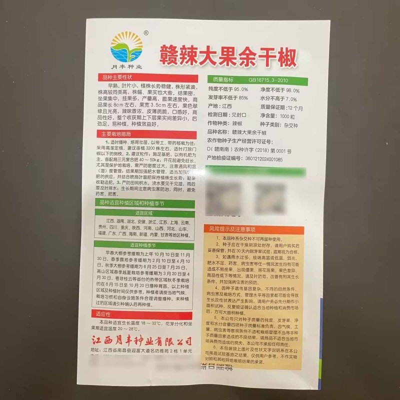 赣辣大果余干椒种子早熟易种植皮薄肉脆口感好辣味香浓基地用