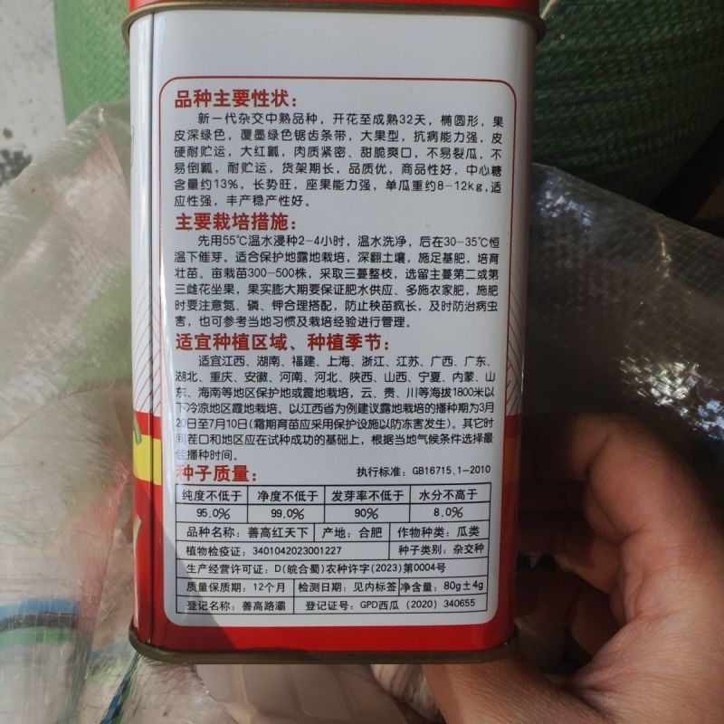 善高红天下沙漠西瓜种子中熟西瓜杂交大果高是耐贮运