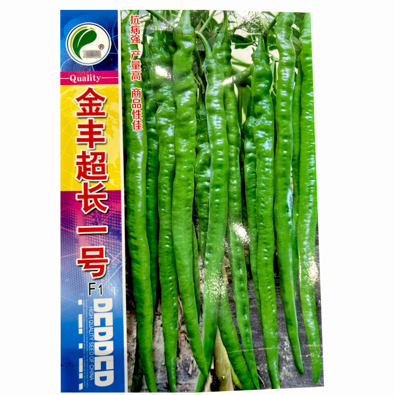 金丰长线一号长螺丝椒种子香辣早熟坐果集中抗病高产大田基地