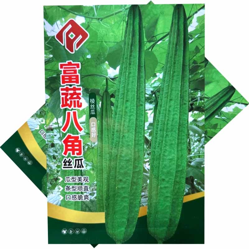 富蔬八角丝瓜种子棱角丝瓜种子条型顺直口感脆爽座果能力强