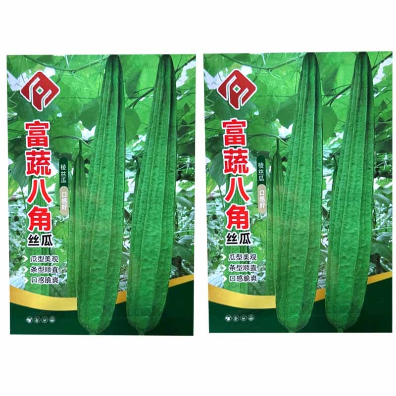 富蔬八角丝瓜种子棱角丝瓜种子条型顺直口感脆爽座果能力强