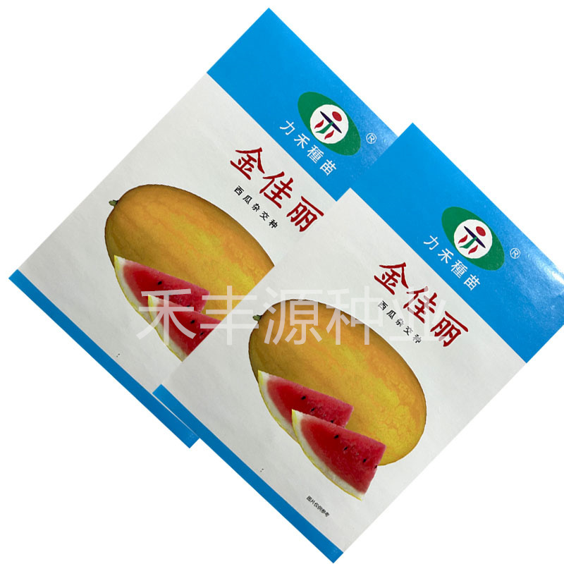 金佳丽西瓜种子台湾力禾种苗黄皮红肉稳产耐裂基地型