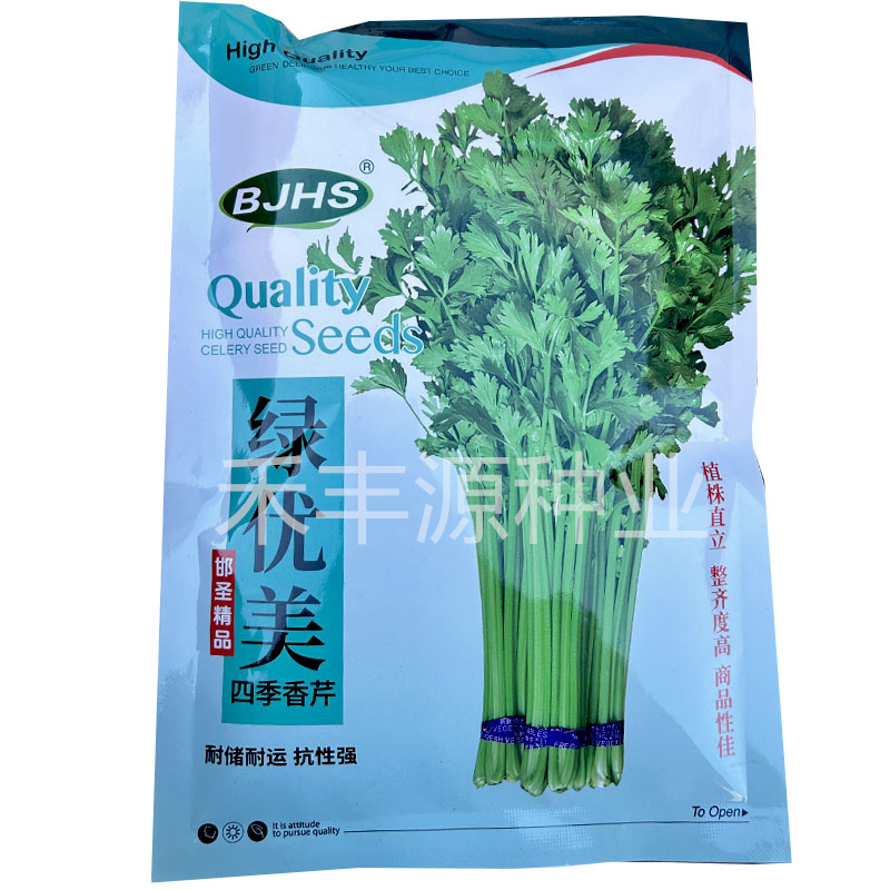 绿优美四季香芹种子黄芯植株直立耐热耐寒整齐度高春秋种植