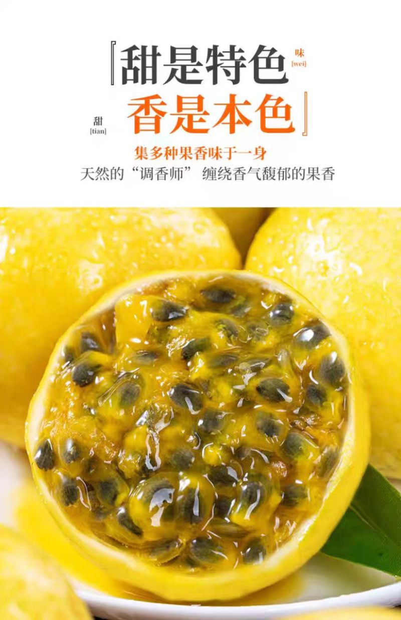 海南钦蜜9号黄金百香果新鲜大果水果抖音团购批发一件代发