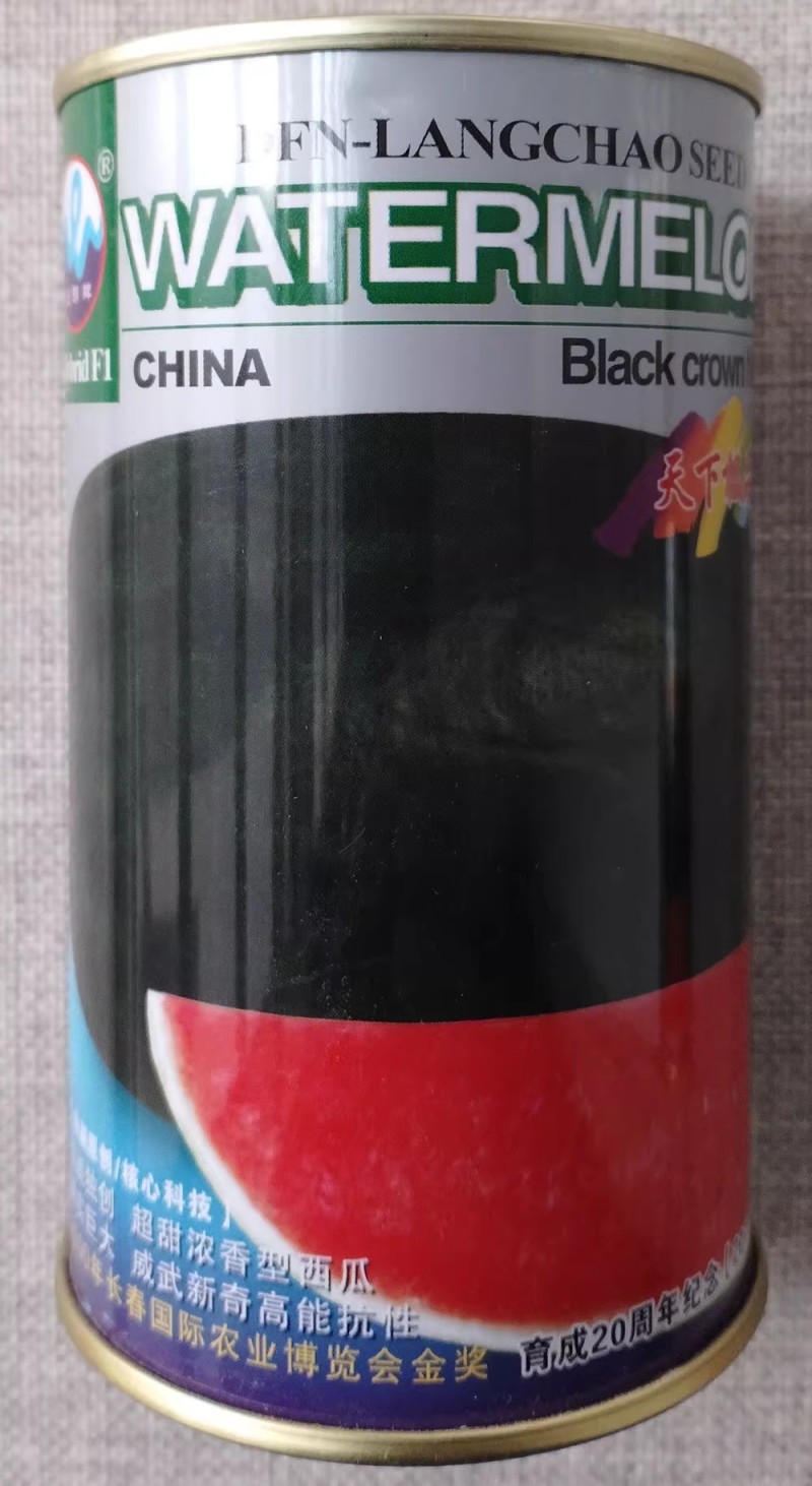 浪潮乌冠二号特大黑皮西瓜种子奶香味西瓜种籽酥脆多汁糖度高