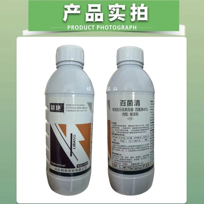 40%百菌清杀菌剂早疫病斑点落叶病霜霉病黑斑病炭疽病果树