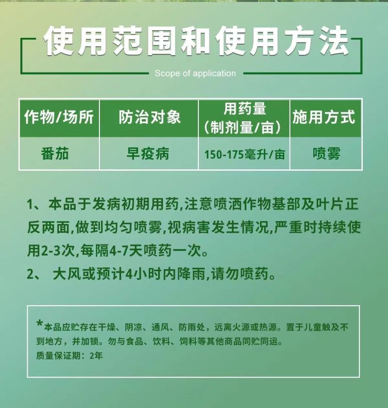 40%百菌清杀菌剂早疫病斑点落叶病霜霉病黑斑病炭疽病果树