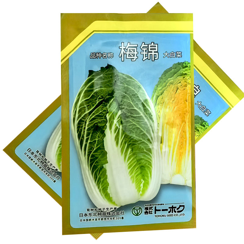 梅锦大白菜种籽黄芯早熟不易抽薹易栽培丰产抗病原装正品白菜