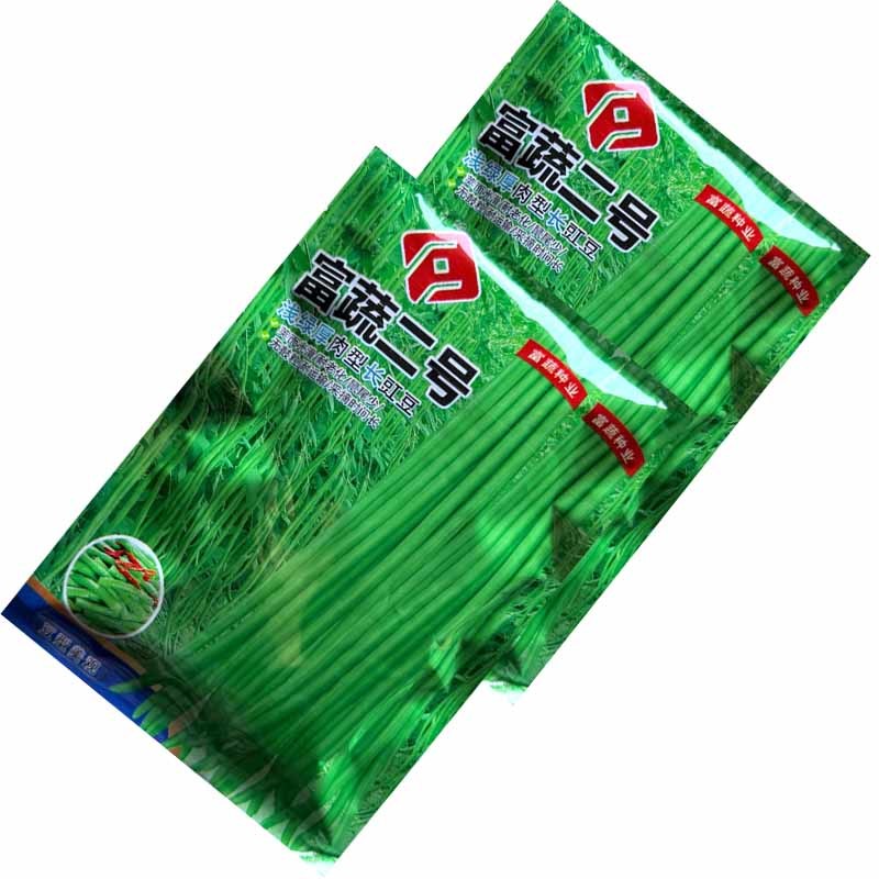 富蔬二号浅绿厚肉型长豇豆种子荚面光滑耐老化无鼓豆采收期长