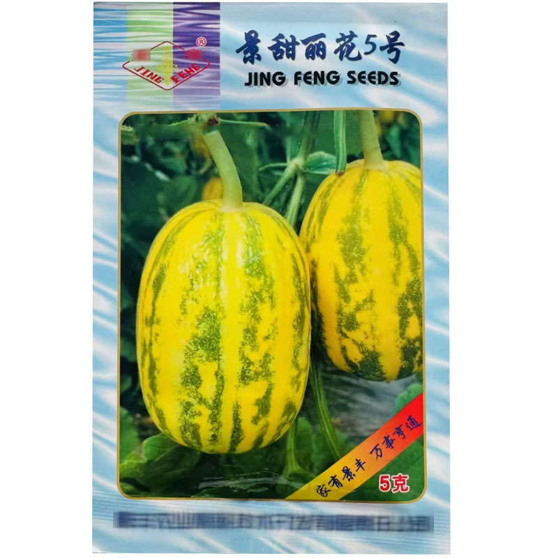景甜丽花5号绿宝石甜瓜种子香瓜大果薄皮绿肉瓜果