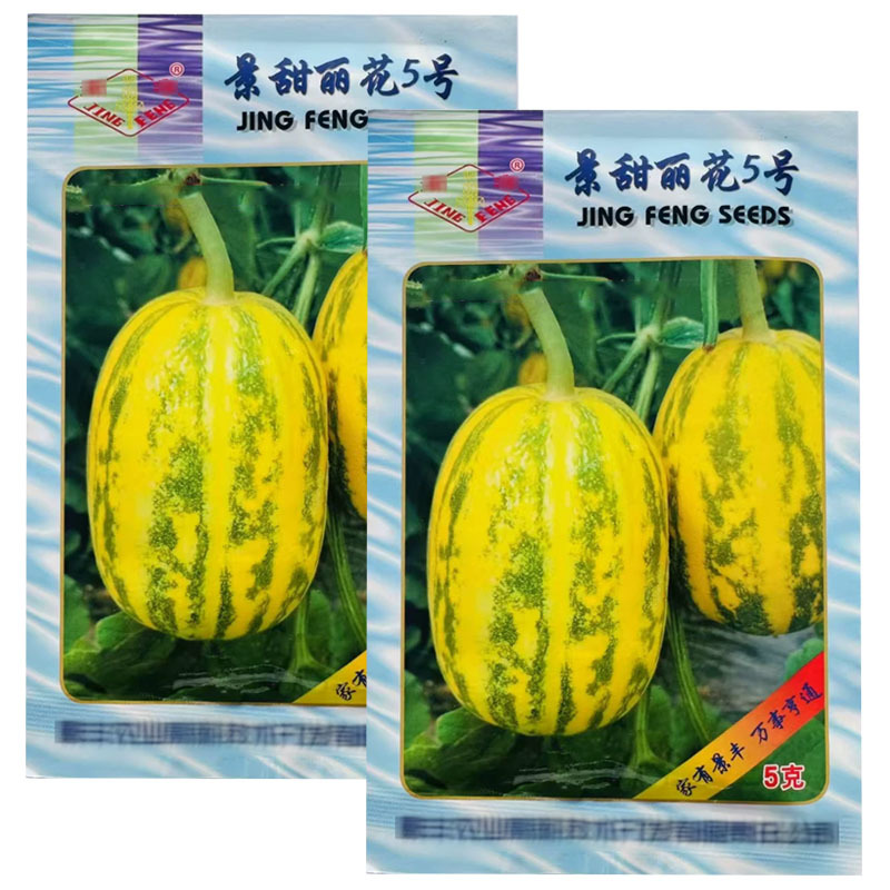 景甜丽花5号绿宝石甜瓜种子香瓜大果薄皮绿肉瓜果