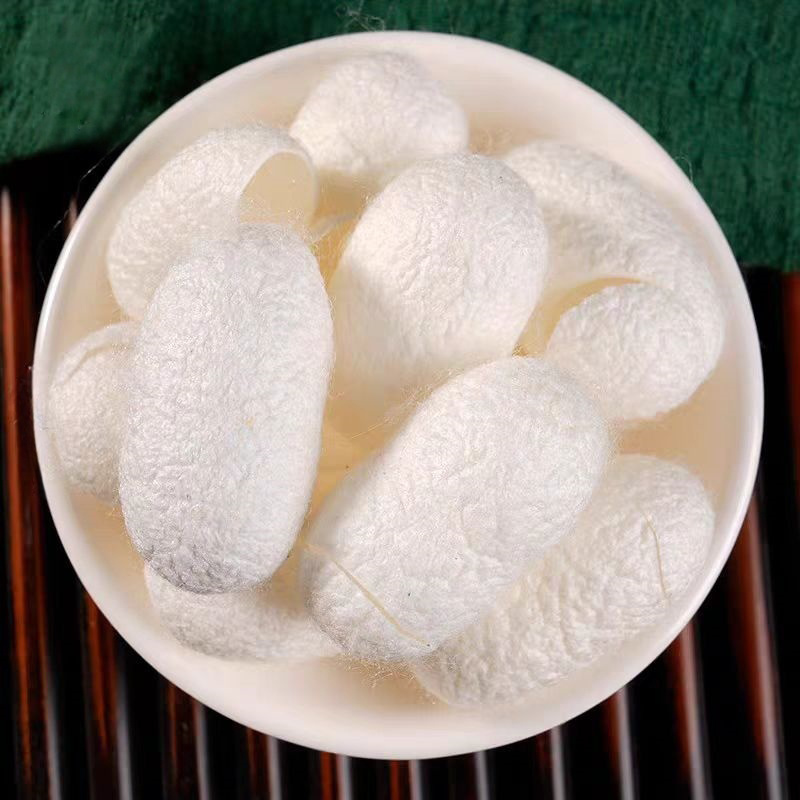 蚕茧壳蚕茧手工品蚕茧蛹网抽丝蚕茧球白色干货安国中药材批发