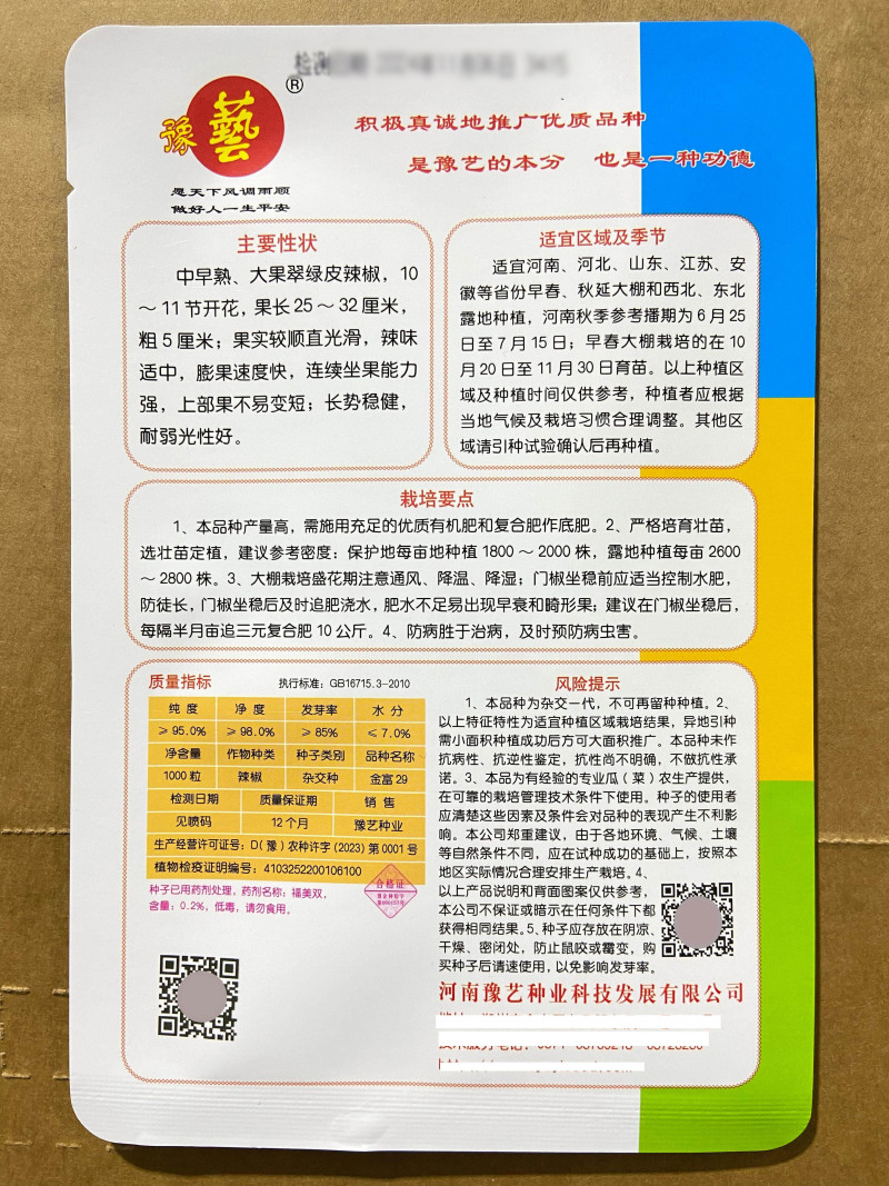 金富29中早熟大果翠绿皮牛角椒种子果型顺直光滑坐果性好