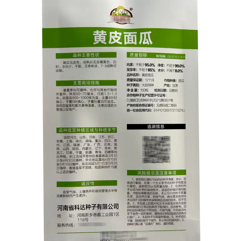 新籽黄皮面瓜种子甜面高糖甜瓜种籽耐热花皮面瓜春夏种植